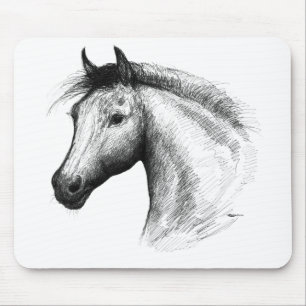 Mousepad Cavalo: Branco