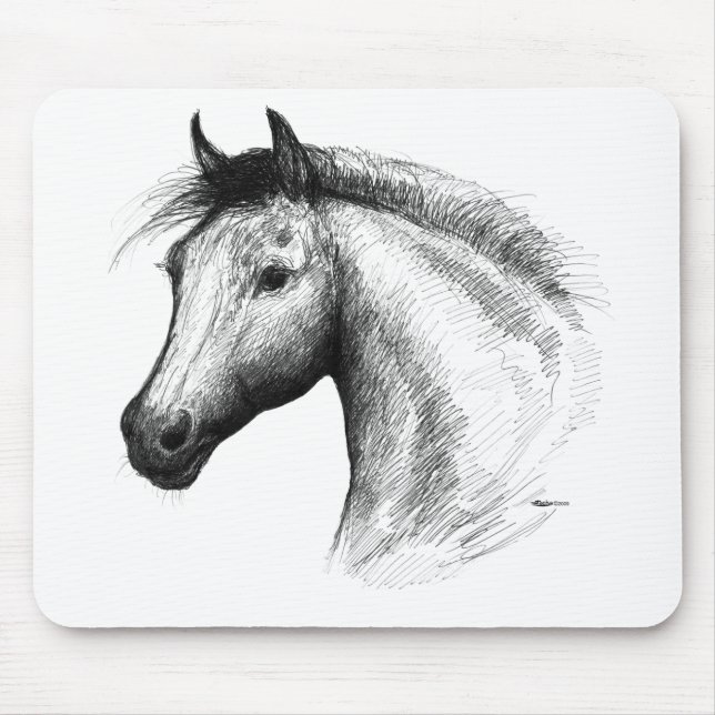 Mousepad Cavalo: Branco (Frente)
