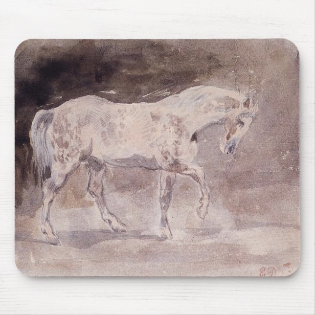 Mousepad Cavalo Branco (por Eugene Delacroix) (Frente)