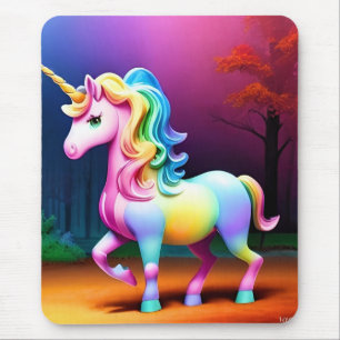 Mousepad Cavalo branco Unicórnio-37474