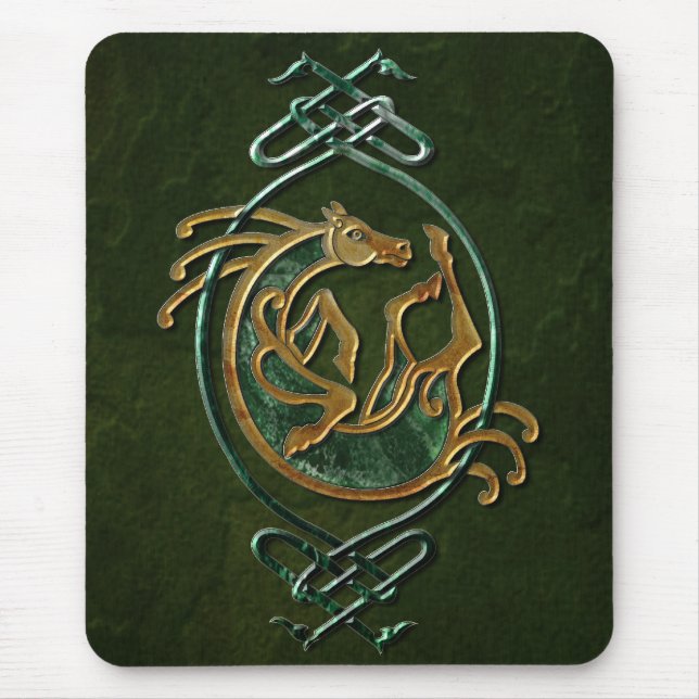 Mousepad Cavalo celta Knotwork - pedra (Frente)