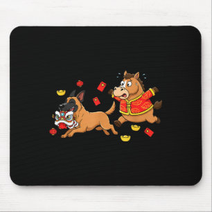 Mousepad Cavalo Chinês Malinois Belga Masculino Feminino Fe