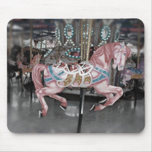 Mousepad Cavalo cor-de-rosa do carrossel