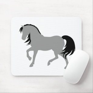 Mousepad Cavalo de Cinza Simples Chic Moderno Elegante Mode