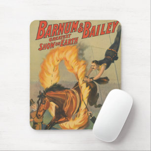 Mousepad Cavalo De Circo Pulando Através De Um Alvo Avoador