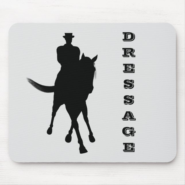 Mousepad Cavalo De Dresagem E Cavaleiro   (Frente)