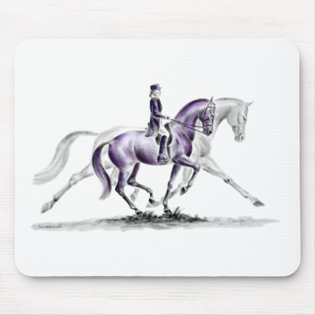 Mousepad Cavalo de Dressage em Trot Piaffe (Frente)