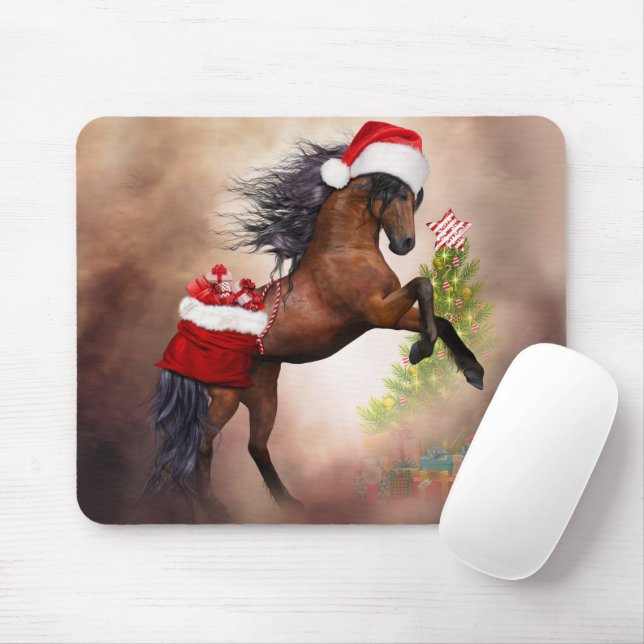 Mousepad Cavalo de Natal (Com mouse)
