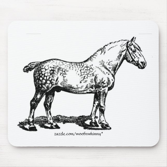 Mousepad Cavalo de Rascunho Aplicado (Frente)