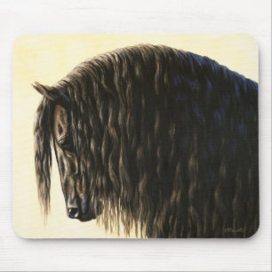 Mousepad Cavalo de Rascunho Frísia Negro
