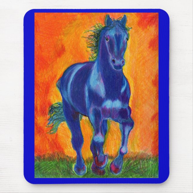 Mousepad Cavalo do azul de Brillian (Frente)
