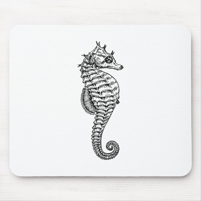 Mousepad Cavalo do mar - Desenho - Cavalo do mar - Vida mar (Frente)