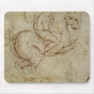 Mousepad Cavalo e Cavalier (caneta e tinta no papel)
