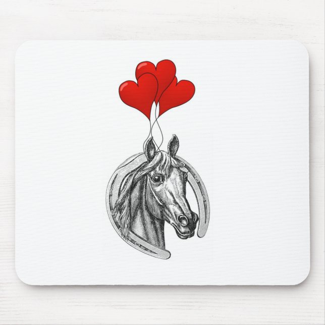 Mousepad Cavalo e Corações (Frente)