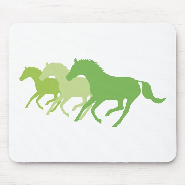 Mousepad Cavalo em Execução (Verde) (Frente)