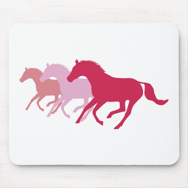 Mousepad Cavalo em Execução (Vermelho) (Frente)