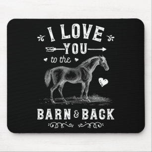 Mousepad Cavalo Eu Te Amo Ao Celeiro E Às Raparigas De Trás