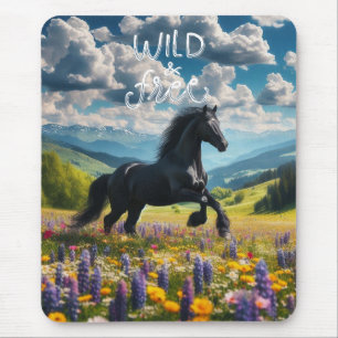 Mousepad Cavalo floral/primavera/garanhão