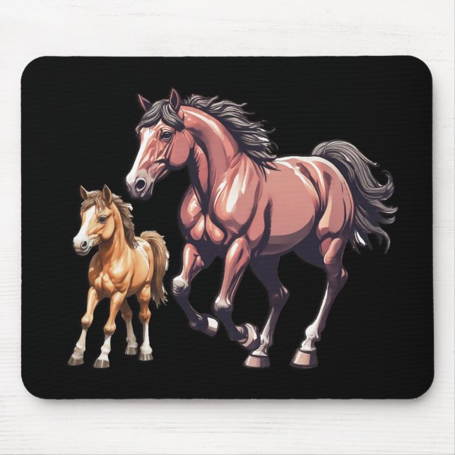 Mousepad Cavalo Galopante com um Pente (Frente)