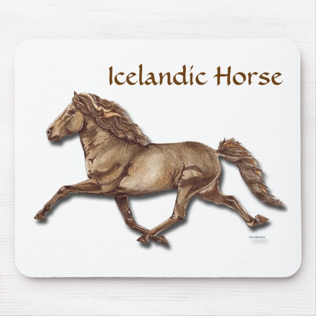 Mousepad Cavalo Islandês de Bronze (Frente)