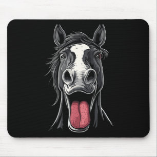 Mousepad Cavalo legal Que Mostra Cavalos De Língua Que Anda