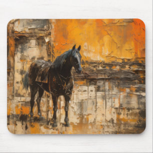 Mousepad Cavalo Majestoso em Abstrato Sunset