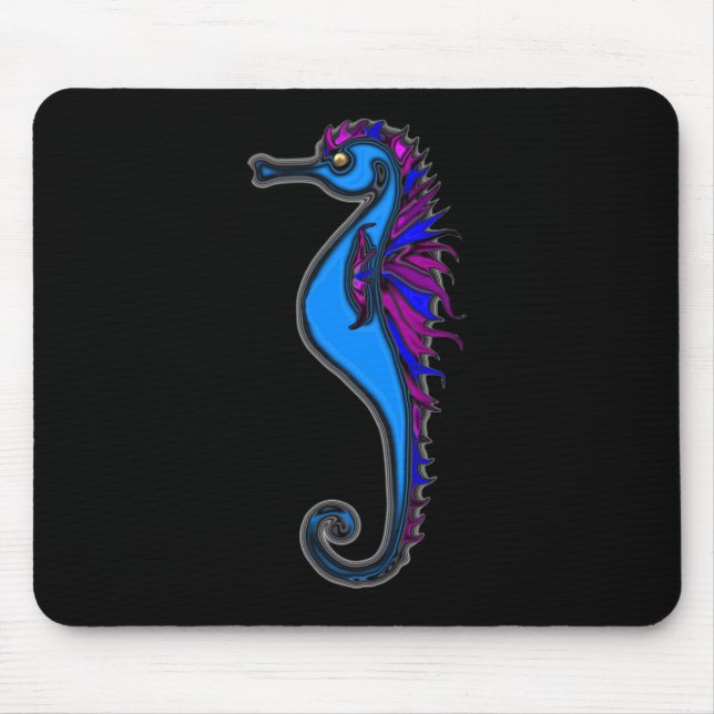 Mousepad Cavalo-marinho engraçado (Frente)