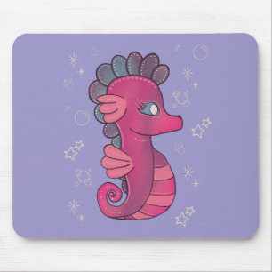 Mousepad Cavalo-Marinho Punky Cavalinho-Marinho Rosa Fofo