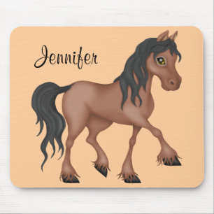 Mousepad Cavalo Negro e Castanho