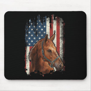 Mousepad Cavalo Patriótico - Pavilhão Americano Horseback A