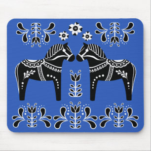 Mousepad Cavalo popular preto/branco de Dala/frisão popula