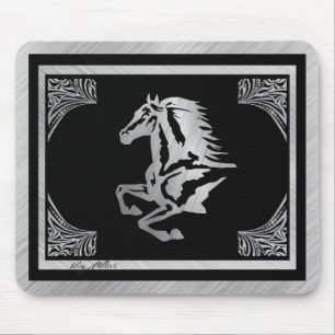 Mousepad Cavalo prateado clássico