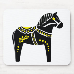 Mousepad Cavalo preto/branco/amarelo popular de Dala,