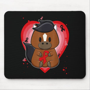 Mousepad Cavalo Puro-Sangue Com Fita Consciente da Doença C