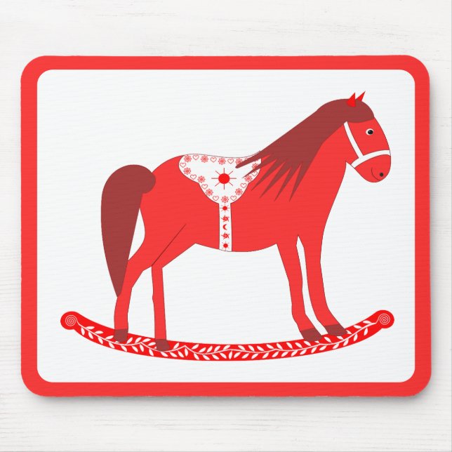 Mousepad Cavalo Rocco de Natal escandinavo (Frente)
