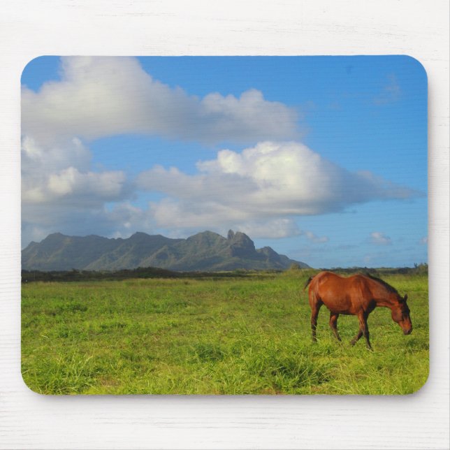 Mousepad Cavalo Vista de Kauai (Frente)