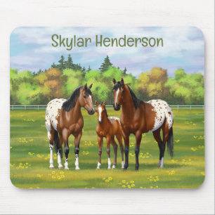 Mousepad Cavalos Appaloosa De Baía Castanha Em Pastas De Ve