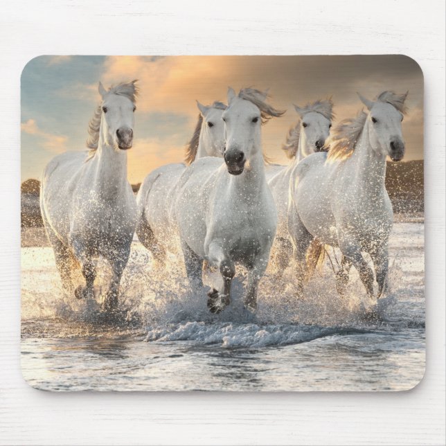 Mousepad Cavalos brancos selvagens (Frente)