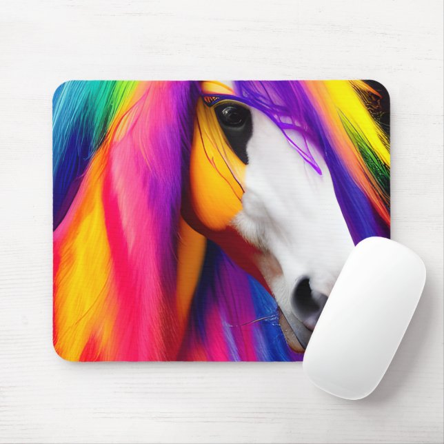 Mousepad Cavalos Coloridos (Com mouse)