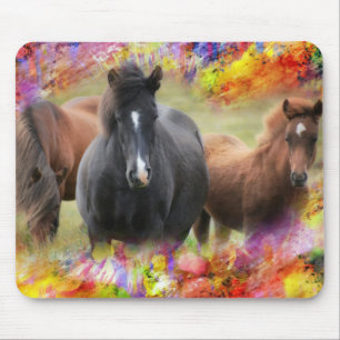 Mousepad Cavalos Coloridos