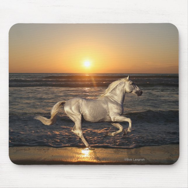Mousepad Cavalos da fantasia: Por do sol (Frente)