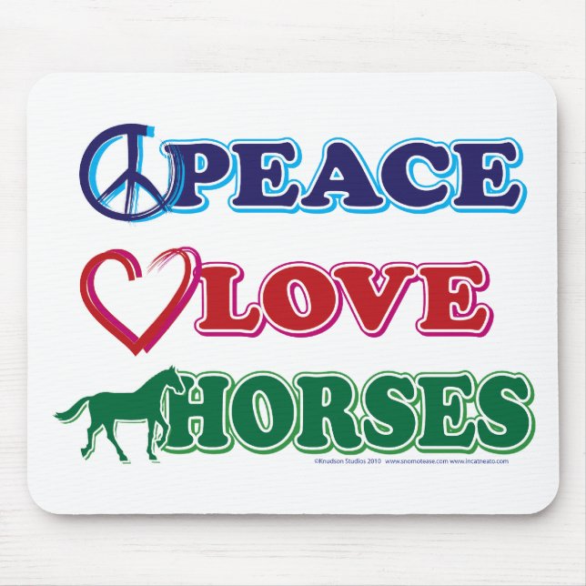 Mousepad Cavalos de Amor-Paz (Frente)