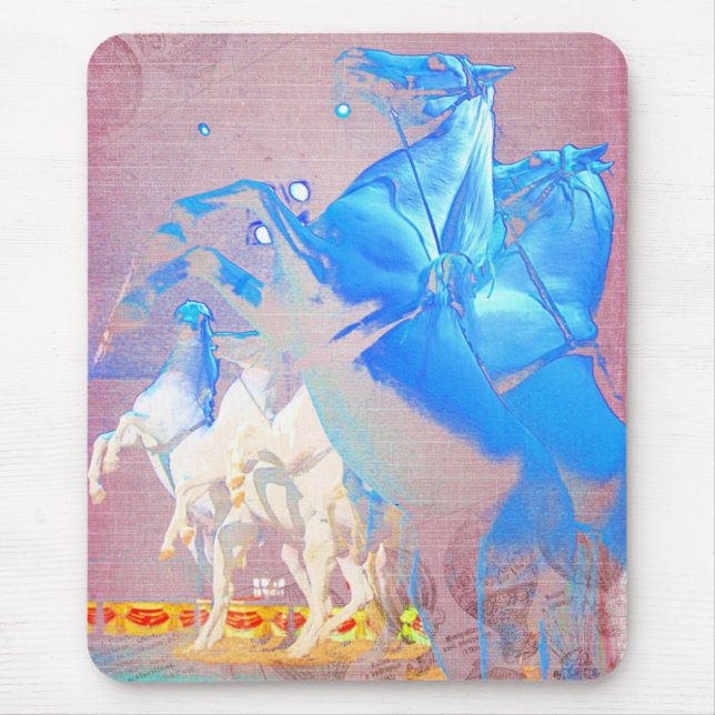 Mousepad Cavalos de Arte Digital do Circo (Frente)