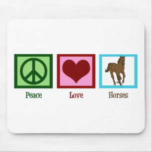 Mousepad Cavalos do amor da paz