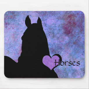 Mousepad Cavalos do Coração I (roxo/azul)