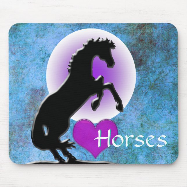 Mousepad Cavalos do Coração V (azul/verde) (Frente)