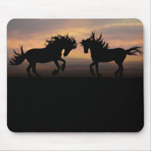 Mousepad Cavalos selvagens Silhouette