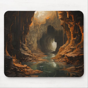Mousepad Cave River Nature
