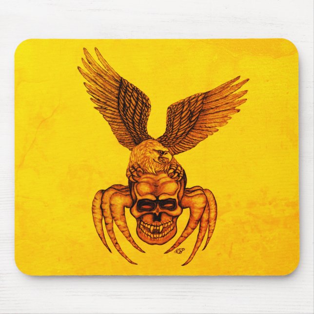 Mousepad Caveira-aranha com águia (Frente)