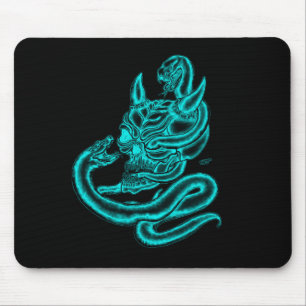 Mousepad Caveira - Cabeça Diabo com Cobra